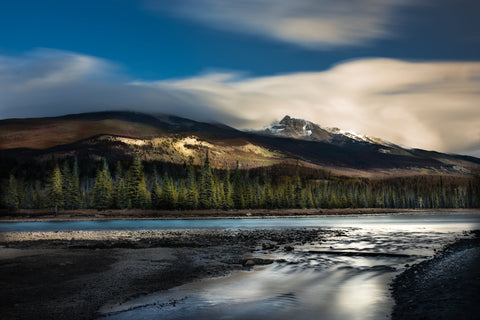 Confluence of the Athabasca and Miette Rivers