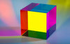 The next photo in my series: Colour, CMY 8. I’m still tweaking some aspects in Photoshop and I’m excited about it. This translucent cube has 2 sides Cyan, 2 sides Magenta and 2 sides Yellow. My task in photographing the cube is to light it and angle it so that the 3 primary colours mix to create other colours.