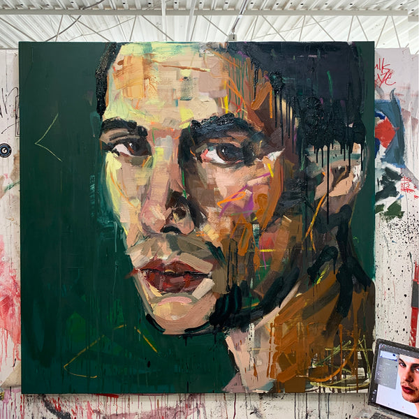 Portrait In Orange and Green